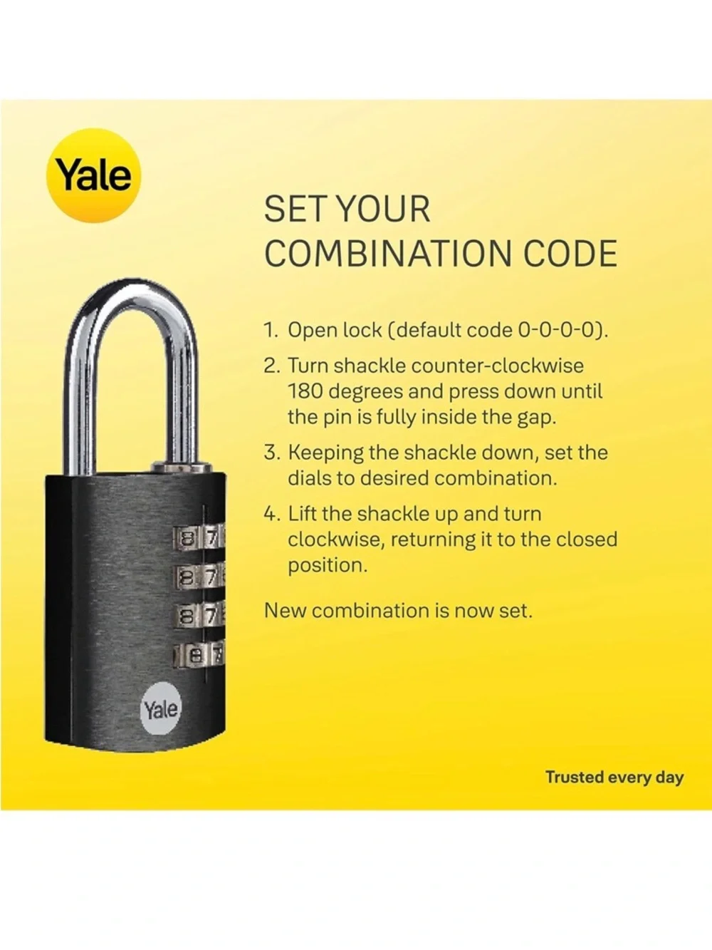 Black Combination Padlock Makeup Organizer Security Lock